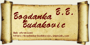 Bogdanka Budaković vizit kartica